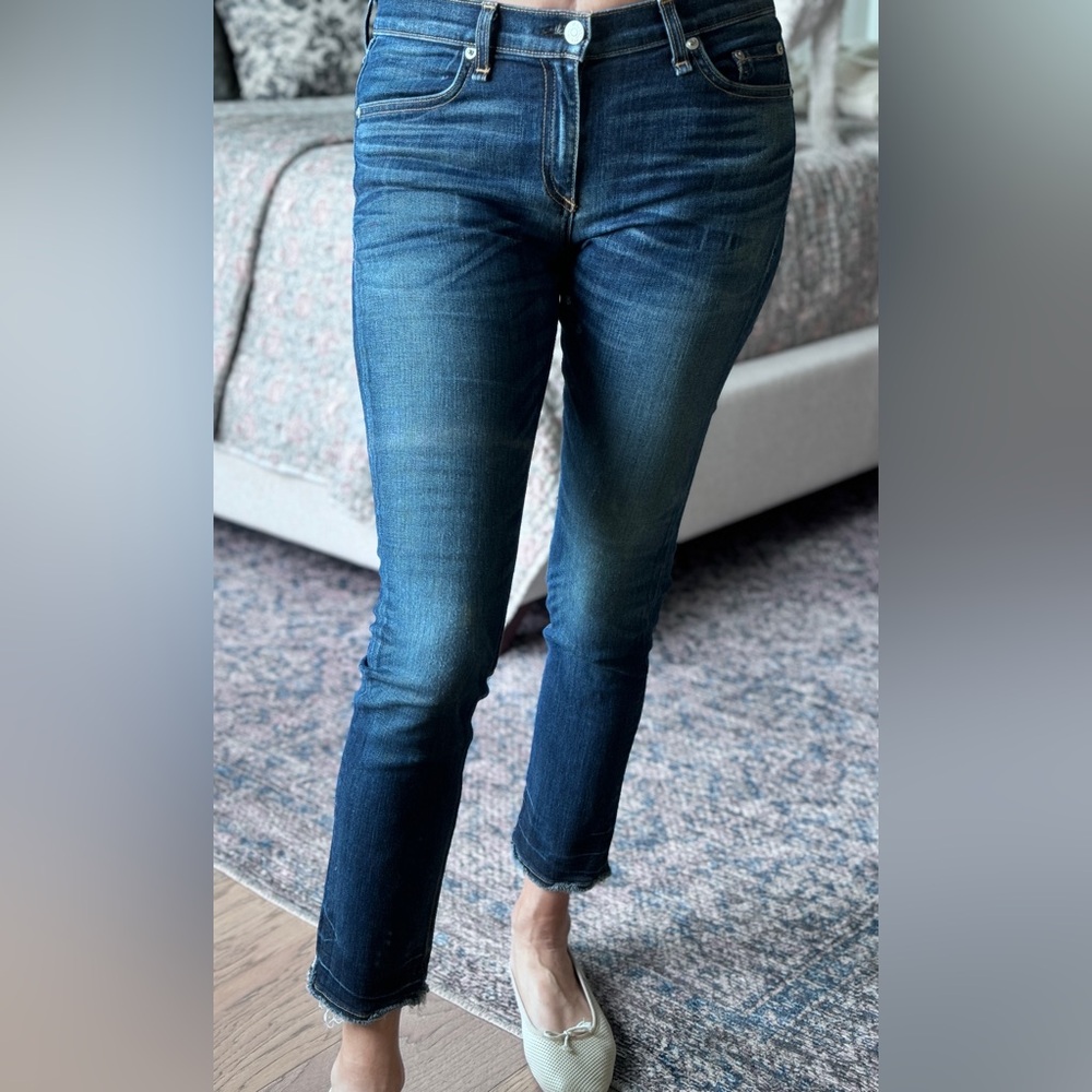 RAG & BONE Crop Jean 9” Rise Frayed Hem Size 29